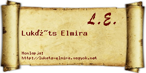 Lukáts Elmira névjegykártya